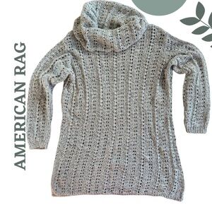 🛍️3/$40 AMERICAN RAG | Chunky Cowl Neck Long Sleeve Sweater | Size 2X | Grey